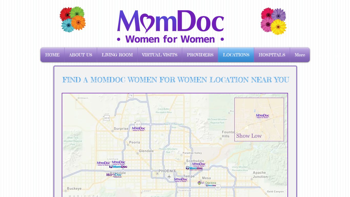 Locations | Obstetrics & Gynecology | MomDoc Women For Women