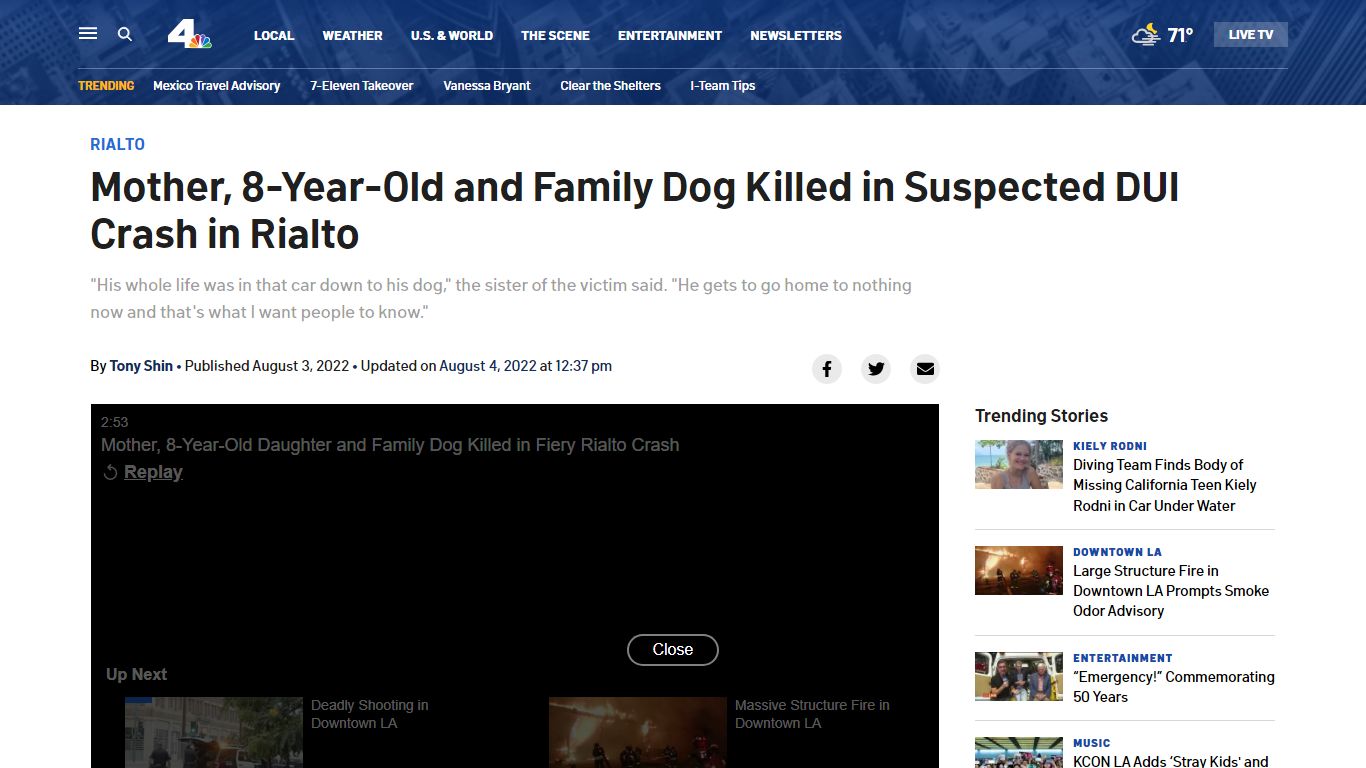 Mother, 8-Year-Old and Family Dog Killed in Suspected DUI Crash in ...